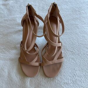 Chic Nude Strappy Heels